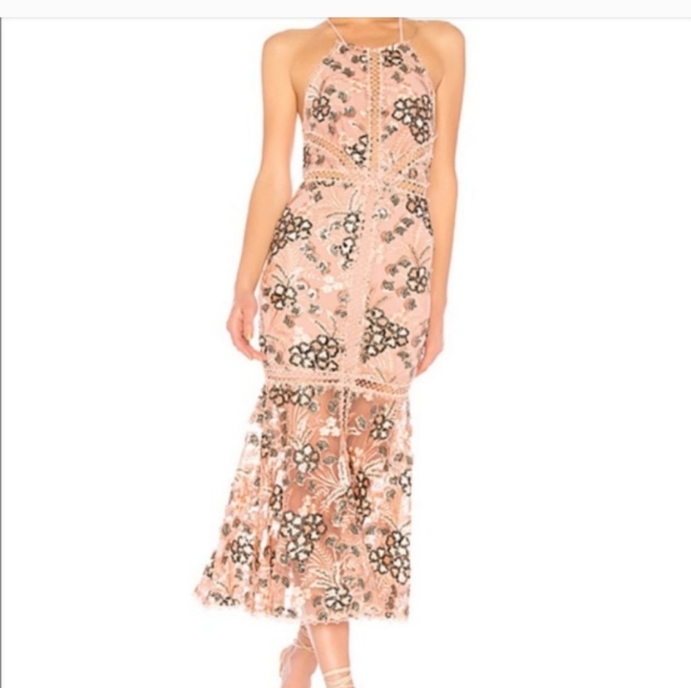 X by NBD embroidery dress